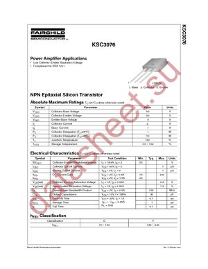 KSC3076YTU datasheet  
